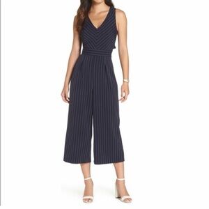 NWOT 1901 Navy Striped Jumpsuit